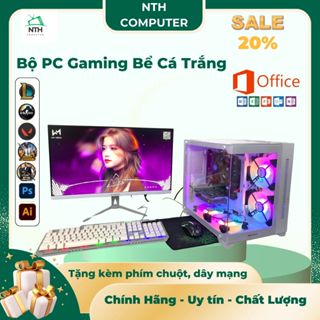 Bộ Máy Tính Vỏ Bể Cá Gaming Cao Cấp Core i5 i7, Ram 8G, SSD 256Gb VGA 730 Chiến Mượt Game Online Fifa Csgo Đột Kích Aoe