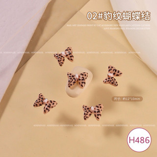 (H486) Set 5 charm nail hello kitty da báo nơ gắn móng tay - Rosa 6868
