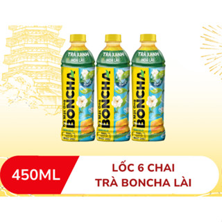  Lốc 6 Chai - BONCHA Trà Xanh Hoa Lài Ít Đường 450ml 