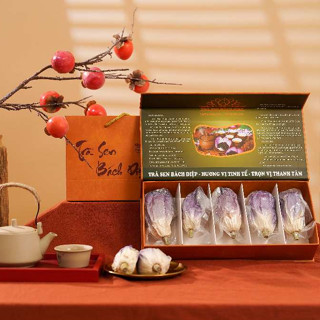 Trà Sen Tây Hồ Đặc Sản Hà Nội [OCOP 4⭐] Hộp Túi 5 Bông - Trà Sen Thủ Công Dành Cho Người Sành Trà