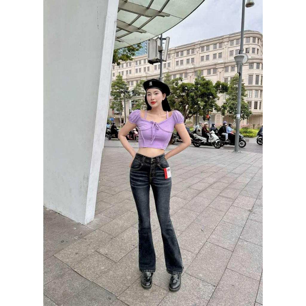 QUẦN JEANS NỮ CO GIÃN LƯNG CAO