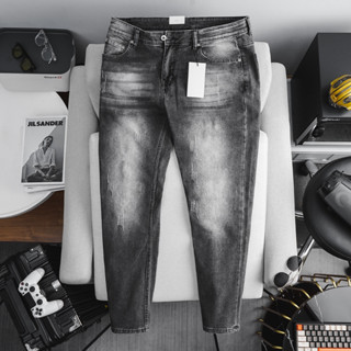 Quần jean big size nam màu đen xám khói ôm vừa dáng hàng cao cấp co giãn