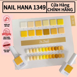Set sơn gel cao cấp tông vàng ZH.Shou 12 màu, tặng kèm bảng màu