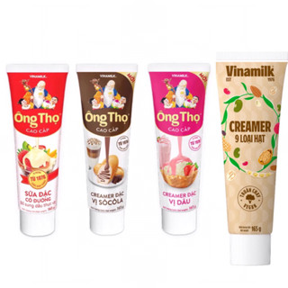 Sữa đặc Ông Thọ Dạng tuýp 165g (4 vị: 9 loại hạt, socola, dâu, có đường)