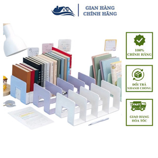 Giá đựng sách để bàn, Kệ sách để bàn văn phòng sinh viên bàn học chặn kê sách,Kệ chia ngăn tài liệu đựng sách