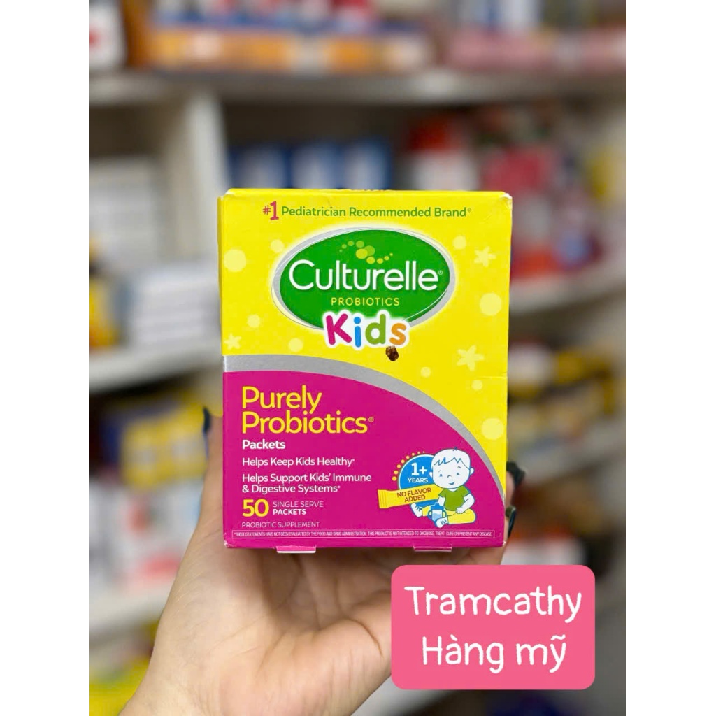 men vi sinh cho trẻ em Culturelle Kids Purely Probiotics Packets for Digestive & Immune Health (50 S