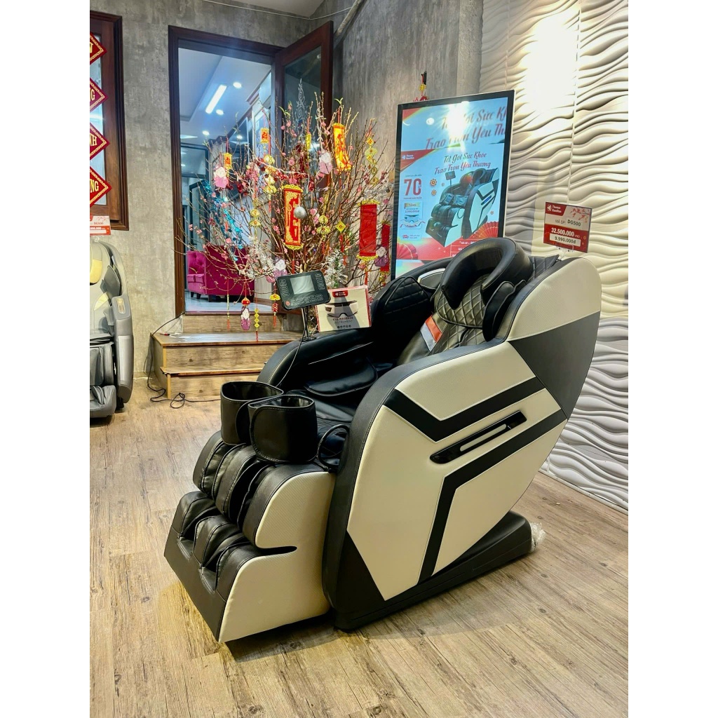 Ghế massage trị liệu toàn thân Thomas Hamilton DG500 - Công nghệ con lăn 3D nhiệt hồng ngoại Hàn Quố