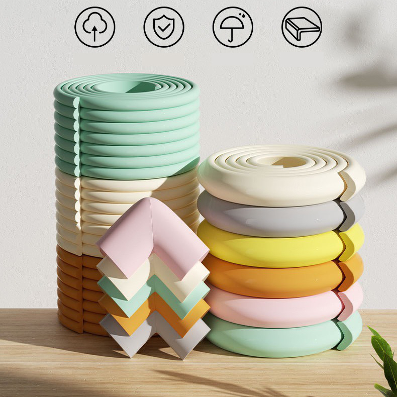 Xốp bọc cạnh bàn, bịt góc bàn - có sẵn băng dính 2 mặt - Giữ an toàn cho trẻ nhỏ