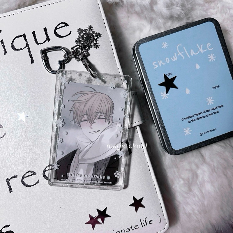 Keyring holder HÀNG CHÍNH HÃNG coconut yuyu, white snowflake, rain monologue, love diary