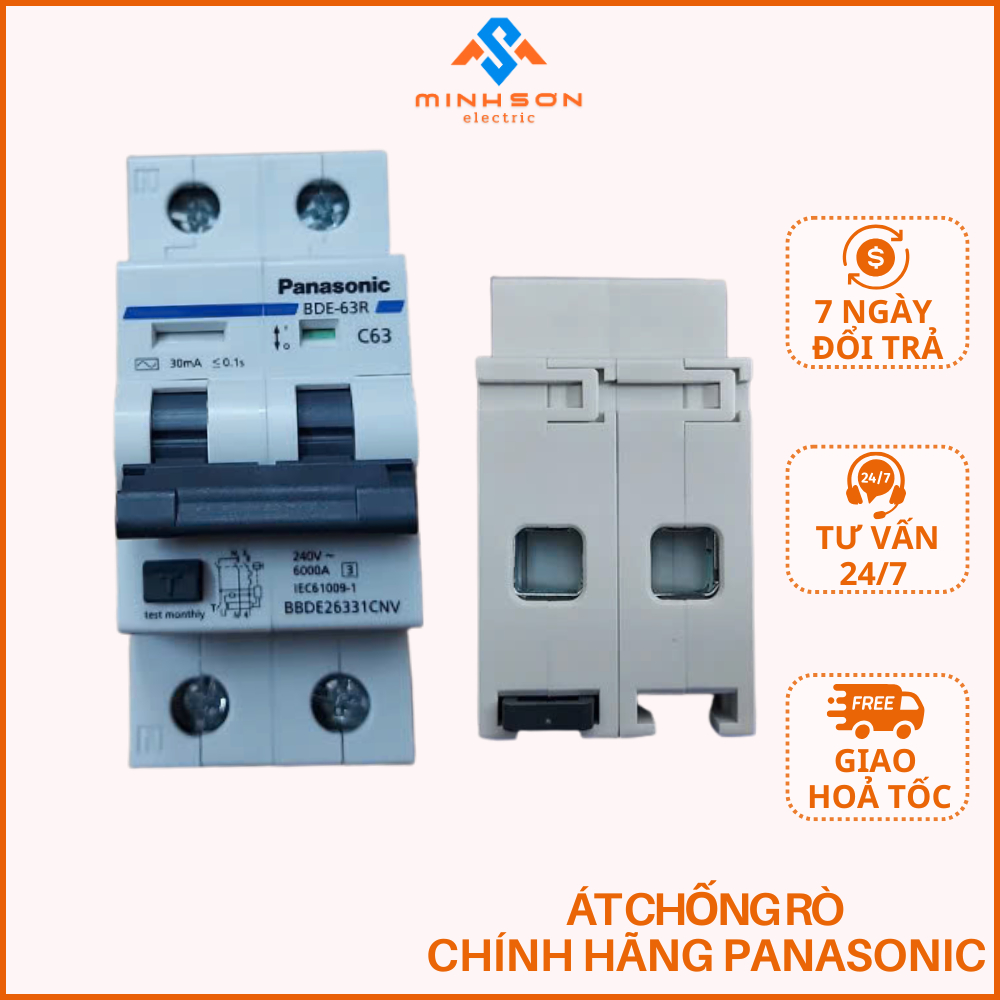 Át Chống Rò 50A 63A CB Panasonic Bảo Hành Chính Hãng