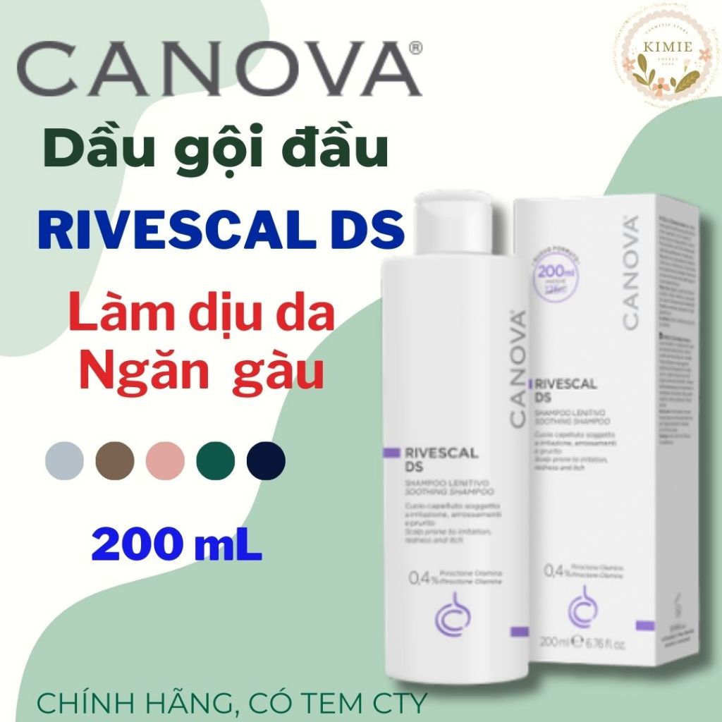 Dầu gội Canova Rivescal DS Shampoo 200mL Cho Gàu Nặng