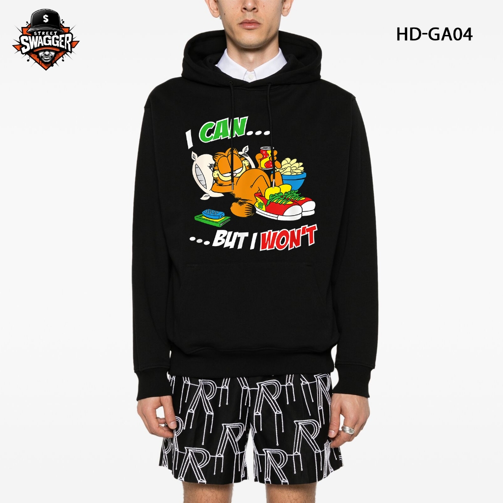 Áo nỉ lông cáo hoodie Street Swagger, Áo Hoạt Hình Truyện Tranh Garfield and Friends HD-GA04