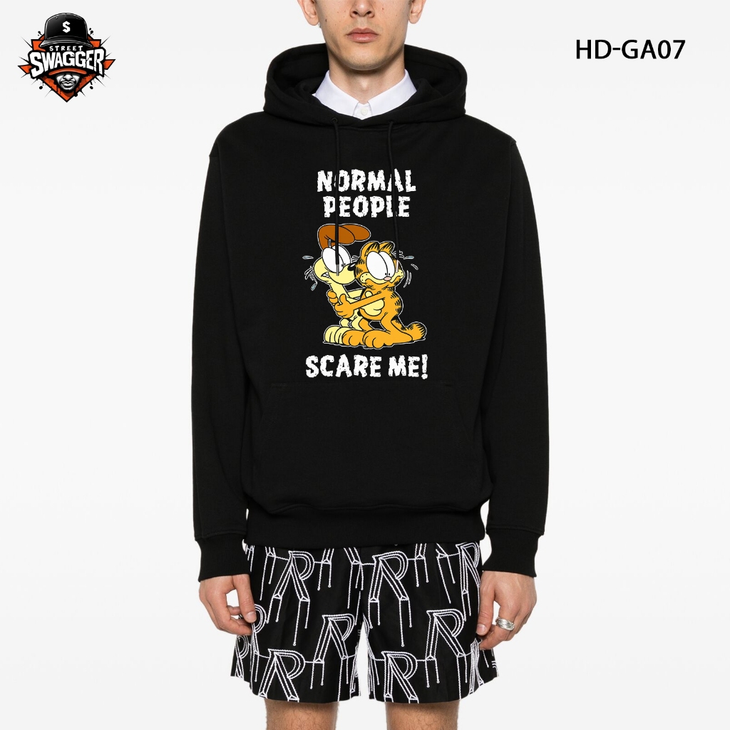 Áo nỉ lông cáo hoodie Street Swagger, Áo Hoạt Hình Truyện Tranh Garfield and Friends HD-GA07