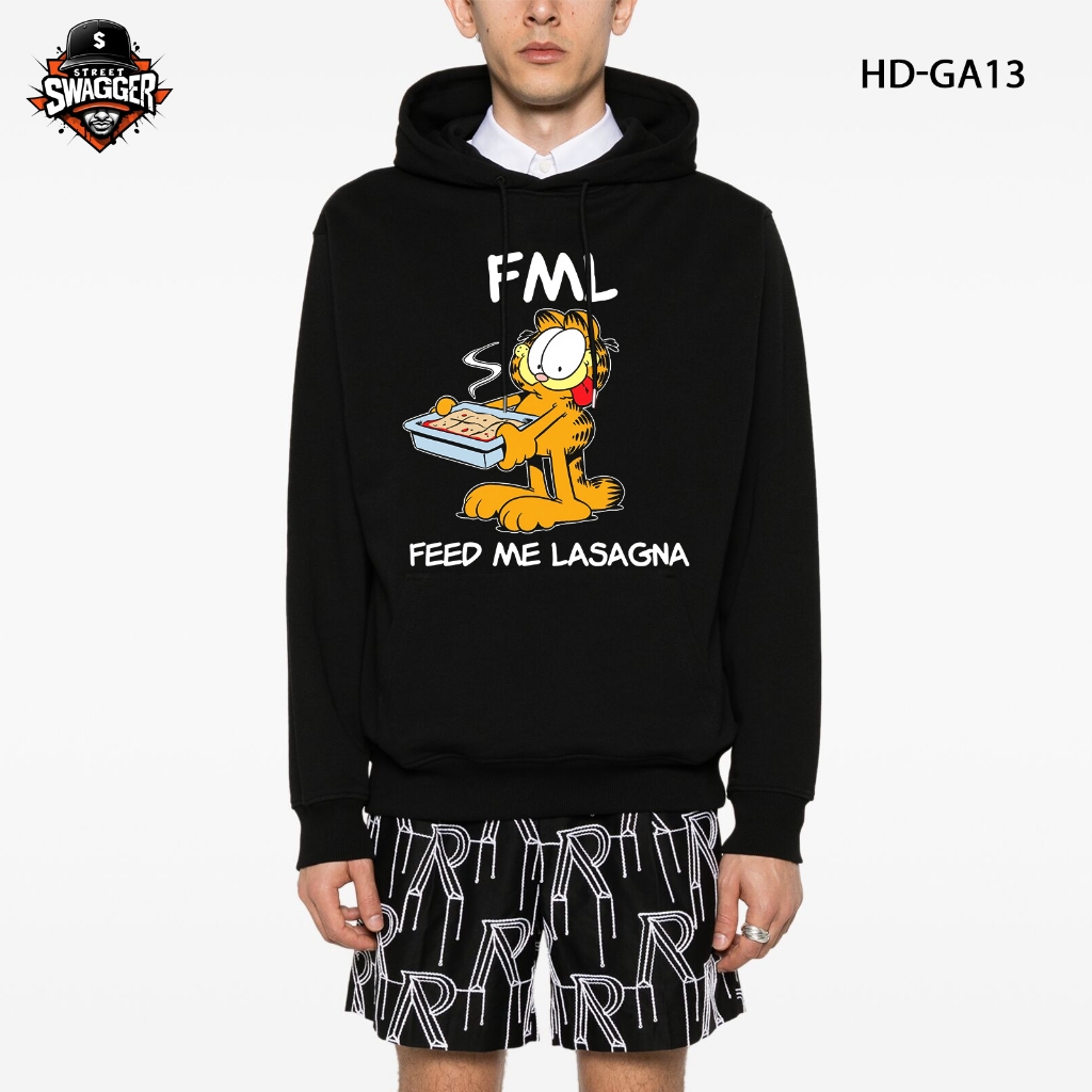 Áo nỉ lông cáo hoodie Street Swagger, Áo Hoạt Hình Truyện Tranh Garfield and Friends HD-GA13