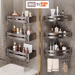 Kệ Góc Nhà Tắm MOTI, Kệ Dán Tường Chất Liệu Nhôm Không Gỉ Siêu Nhẹ Để Đồ Tiện Lợi