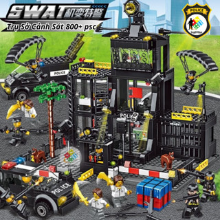 Mô Hình Lắp Ráp Trụ Sở Cảnh Sát 787 Mảnh Ghép - Lắp Ráp Đồn Cảnh Sát – Xe Tuần Tra Bắt Cướp