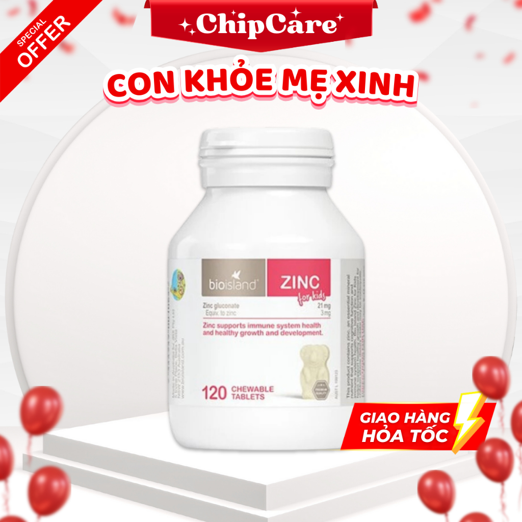 Kẽm ZinC Bioisland for kids