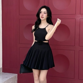 H2STORE - ĐẦM YẾM KHOÉT EO DẬP LY TRẺ TRUNG - B.05501