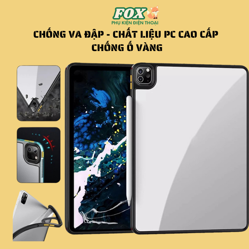 Ốp lưng cứng viền màu ipad iPad Pro 13 M4,Pro 11 M4, Air 6,Air 5,Air 4,Gen 7, 8, 9, Gen 10, Pro 11 2