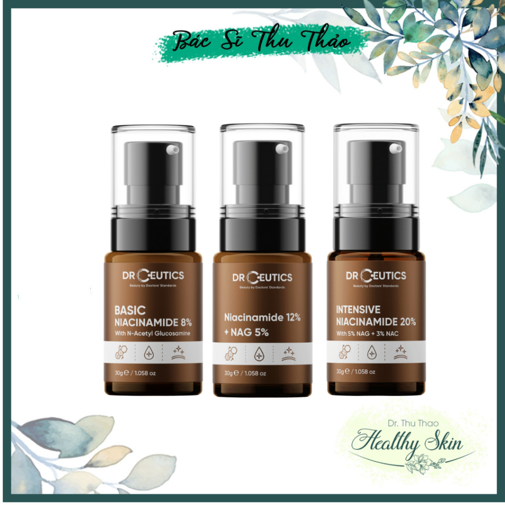 SERUM HỖ TRỢ GIẢM THÂM SÁNG DA B3 NIACINAMIDE 12% DRCEUTICS 30ML