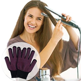  Găng tay chống bỏng cho thợ làm tóc găng tay cách nhiệt chịu nhiệt độ cao găng tay uốn tóc xoăn chuyên dụng 