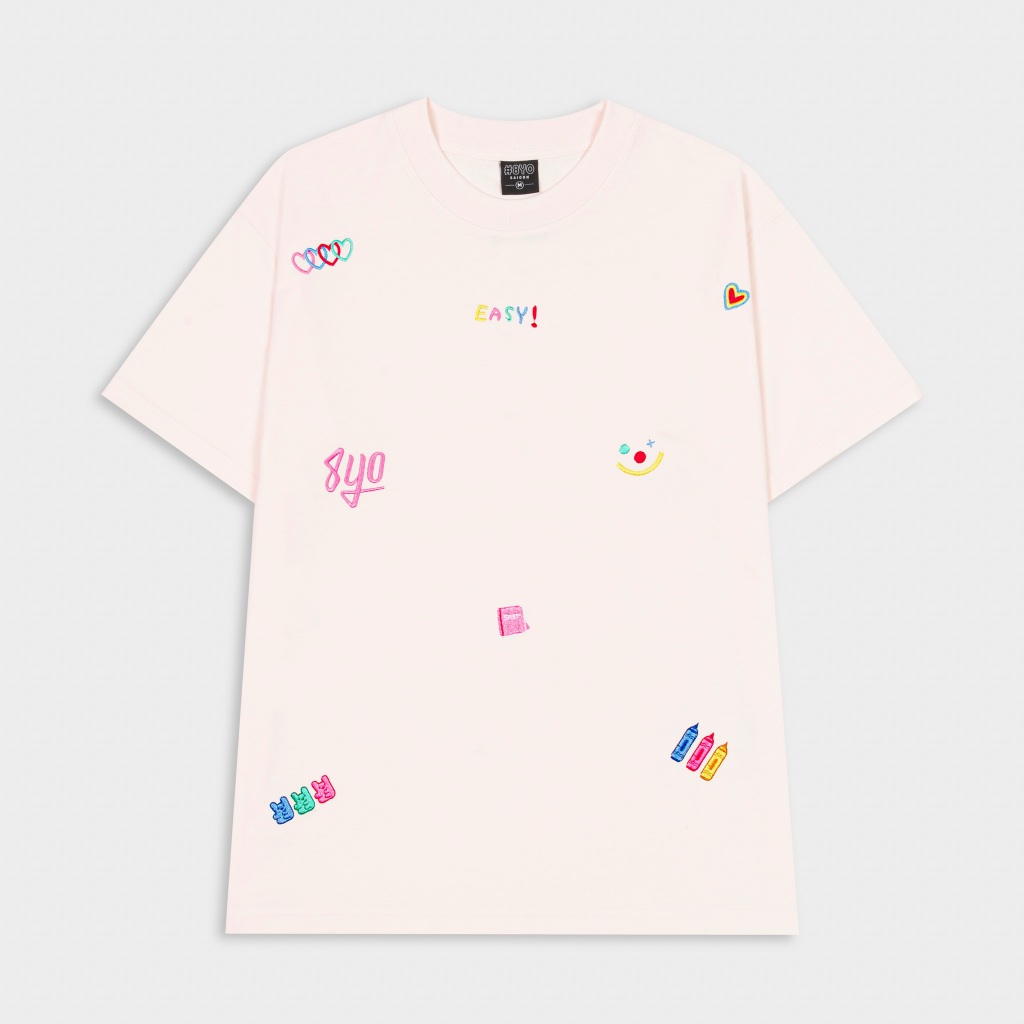Áo Thun Thêu 8YO CRAYON Tee Cotton Mềm Mịn Mát - Áo Phông Local Brand Unisex Nam Nữ Form Rộng | BigBuy360 - bigbuy360.vn