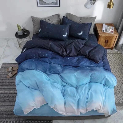 Bộ chăn ga gối cotton poly Bo Decor bầu tời đêm