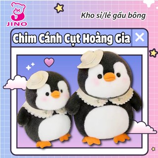 [Giá hủy diệt] Gấu Bông Chim Cánh Cụt Hoàng Gia Đội Mũ, Lông Mượt Mà Siêu Đáng Yêu