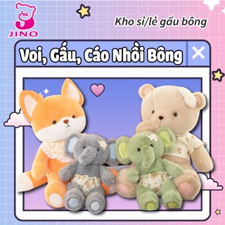 Gấu bông voi, gấu nâu, cáo vàng lông dài cao cấp, Gấu bông siêu xinh, chất lượng cao
