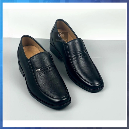 giầy lười da nam - giầy lười nam trung niên mũi tròn đế khâu chắc chắn thời thượng