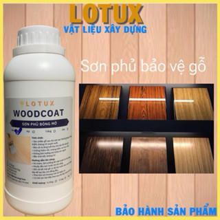 Sơn gỗ phủ bóng phủ mờ không màu gốc nước 1 thành phần bảo vệ gỗ chống thấm nước LOTUX WOODCOAT
