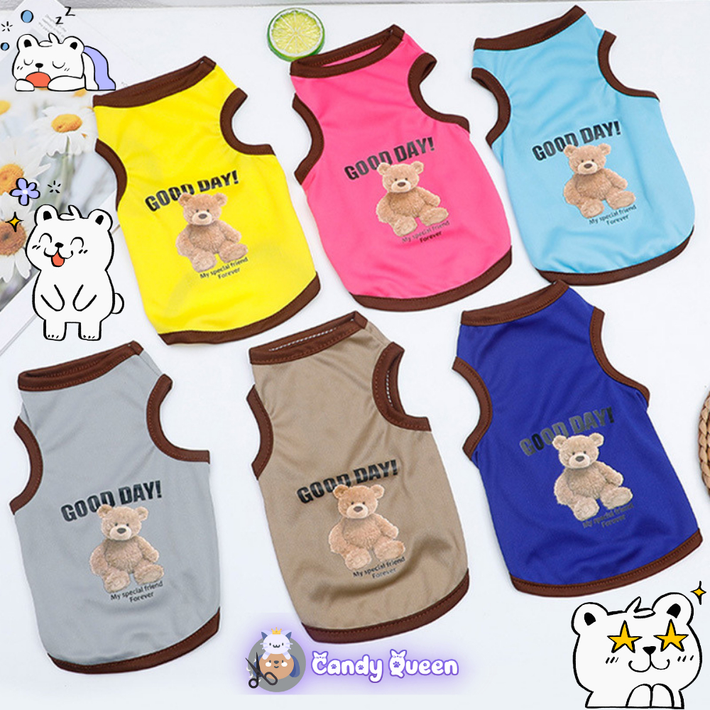 Áo Cho Chó Mèo Thú Cưng Bộ Sản Phẩm In Hình Gấu Dễ Thương Dành Cho Chó Mèo Size XS-XXL
