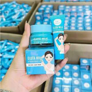 Kem khử thâm nách Gluta Milk (mua 1 hũ tặng 1 tuýp) VIP White - Kem Giảm Thâm Nách Thâm Mông