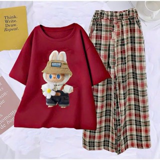 SÉT bộ áo thun quần dài CAPPYBARA LABUBU dành cho bé gái size 9-45 kg mã 8764