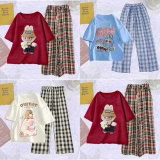 SÉT bộ áo thun quần dài CAPPYBARA LABUBU dành cho bé gái size 9-45 kg mã 876