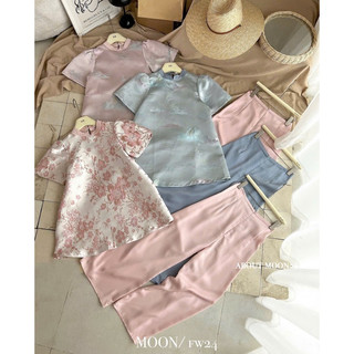 [ MÃ M09 ] SET ÁO DÀI CÁCH TÂN GẤM HOA | by25