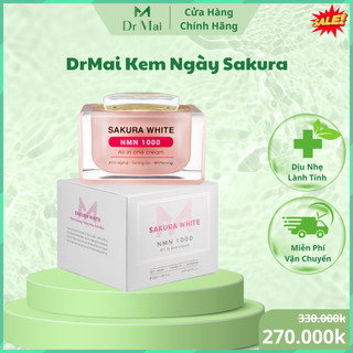  Dr Mai Kem dưỡng trắng da chống nắng hoa anh đào Sakura White Nmn 1000 Dưỡng da trắng sáng Ngăn lão hóa 