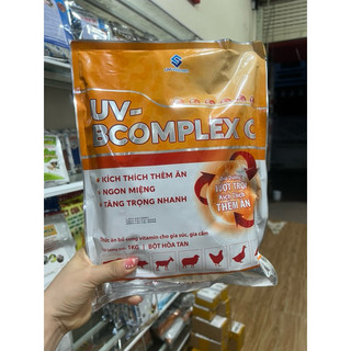 Bcomplex 1kg UV bổ sung vitamin cho gà vịt,lợn, trâu bò dê cừu gói 1kg(bên trong có gói nhỏ) hồng da,mượt lông, đẹp mã