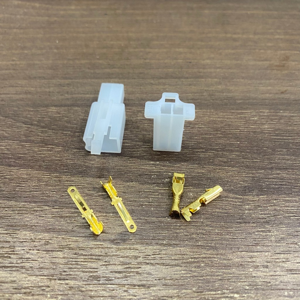(10 bộ/ Bịch) Jack nhựa 2P + Cos 2.8, CHO XE MÁY