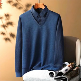 Áo Len Nam Trung Niên Lót Nỉ Nhung mềm mịn Menswear, ÁO LEN Tặng Bố Hàng Quảng Châu Cao Cấpsiêu ấm
