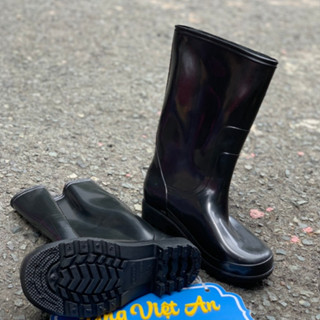 Ủng Nhựa Đen TGP Chống Trơn Trượt Dùng Đi Mưa -ủng cứng