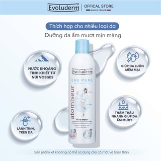 Xịt Khoáng Evoluderm Atomiseur Eau Pure Pháp