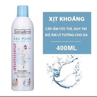 Xịt Khoáng Evoluderm Atomiseur Eau Pure Pháp