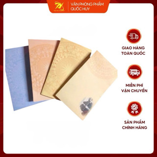 PHÔI PHONG BÌ TRỐNG ĐỒNG KT10,5x18,5CM CÁC MÀU (100 CÁI) - VPP QUỐC HUY.