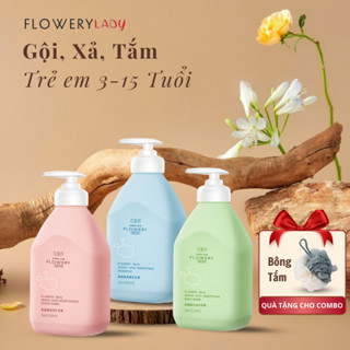 Dầu Gội, Dầu Xả, Sữa Tắm Trẻ Em FLOWERY LADY Từ 3-15 Tuổi công thức dịu nhẹ, an toàn cho bé