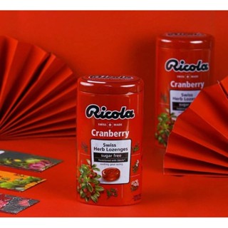 Kẹo ngậm ko đường nam việt quất Ricola hộp đỏ 100g