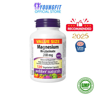 Viên Uống Magnesium Bisglycinate Webber Naturals Giảm Căng Thẳng Khỏe Xương Hỗ Trợ Cơ Bắp Tinh Thần - YoungFit