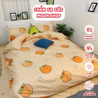 (ko kèm ruột bông) Vỏ bọc mền - vỏ chăn lồng được ruột - chăn hè thu - chăn mỏng có khoá kéo chất poly [Kẻ đào cam]