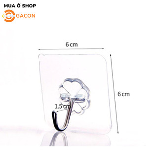 Combo 10 móc dán tường treo quần áo trong suốt dính tường chịu lực siêu chắc siêu bền