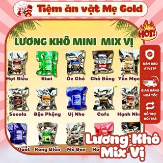  Lương Khô Mini Mix 15 Vị Dinh Dưỡng Viên Nén Bổ Sung Năng Lượng Lương Khô Ăn Kiêng Tiệm Ăn Vặt Mẹ Gold 